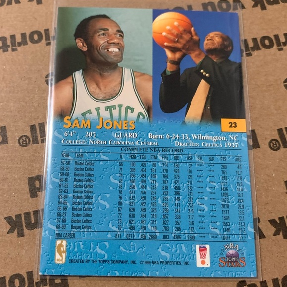 Sam Jones ‘96 Topps Card - Picture 6 of 6